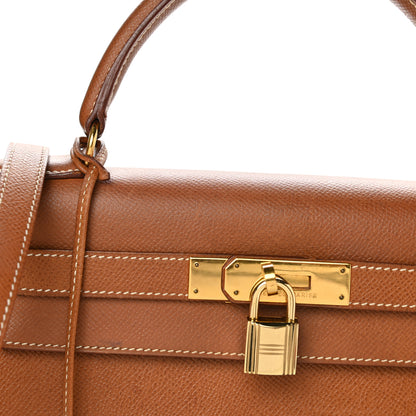 Hermes Courchevel Kelly Sellier 28 Gold 10 of 18