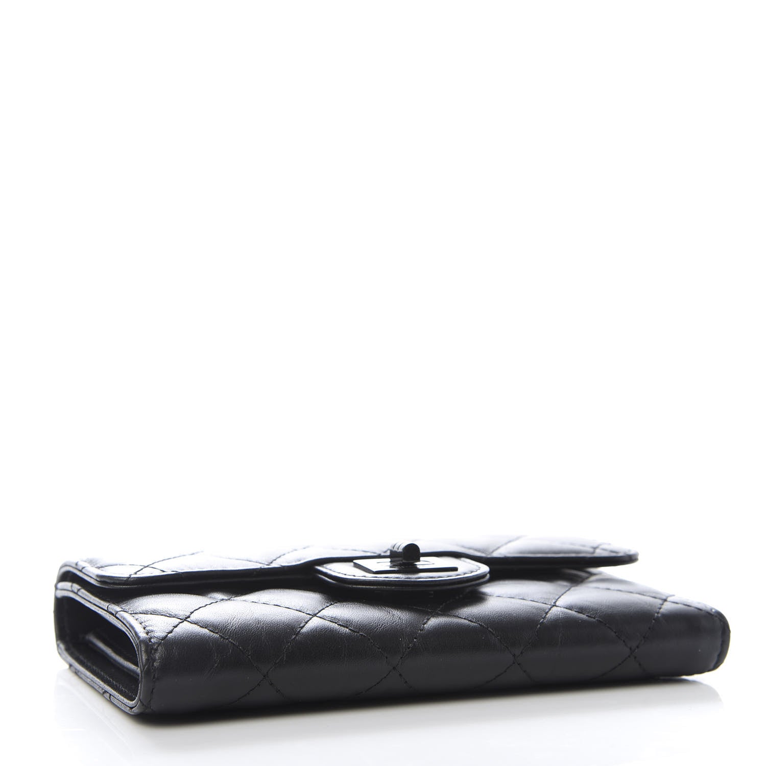 Chanel Aged Calfskin Quilted Reissue Medium Flap Wallet So Black 4 of 8