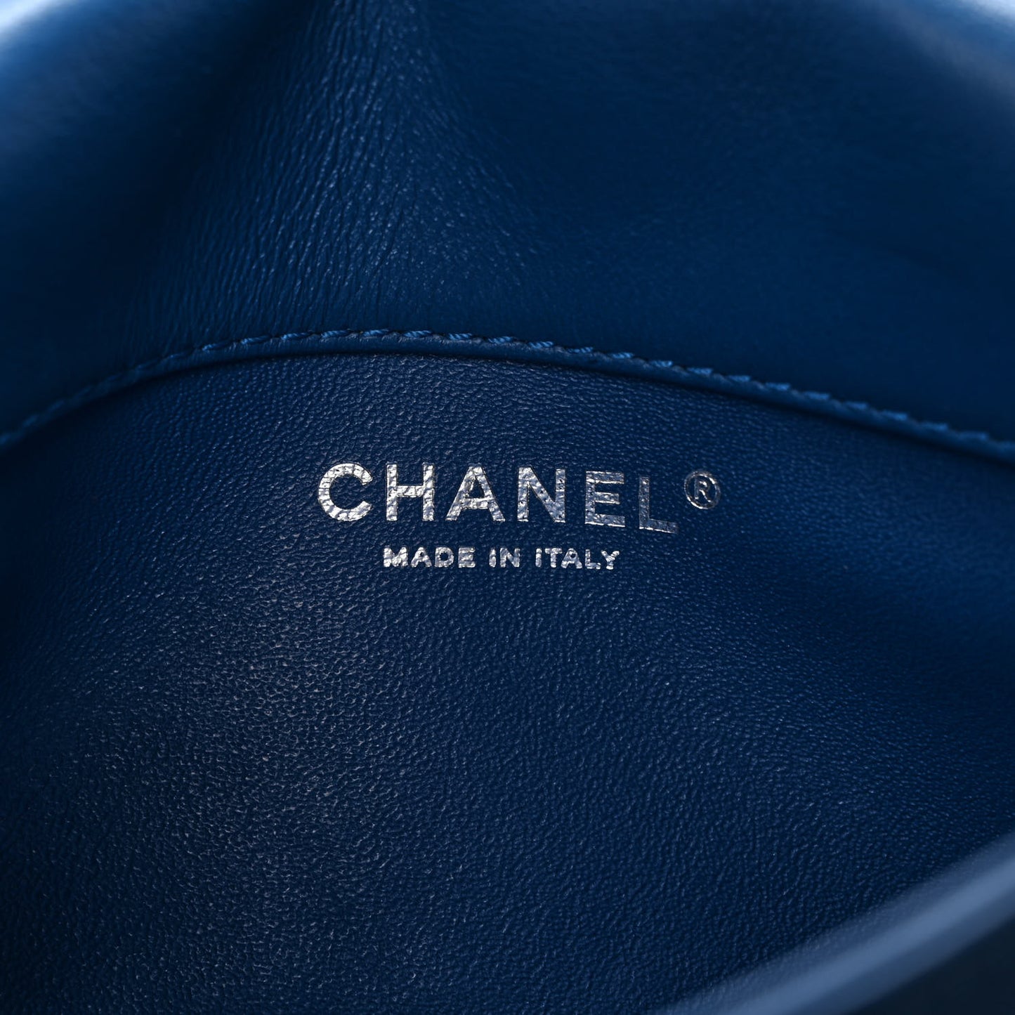 Calfskin Quilted Small Rock My Shoulder Flap Blue