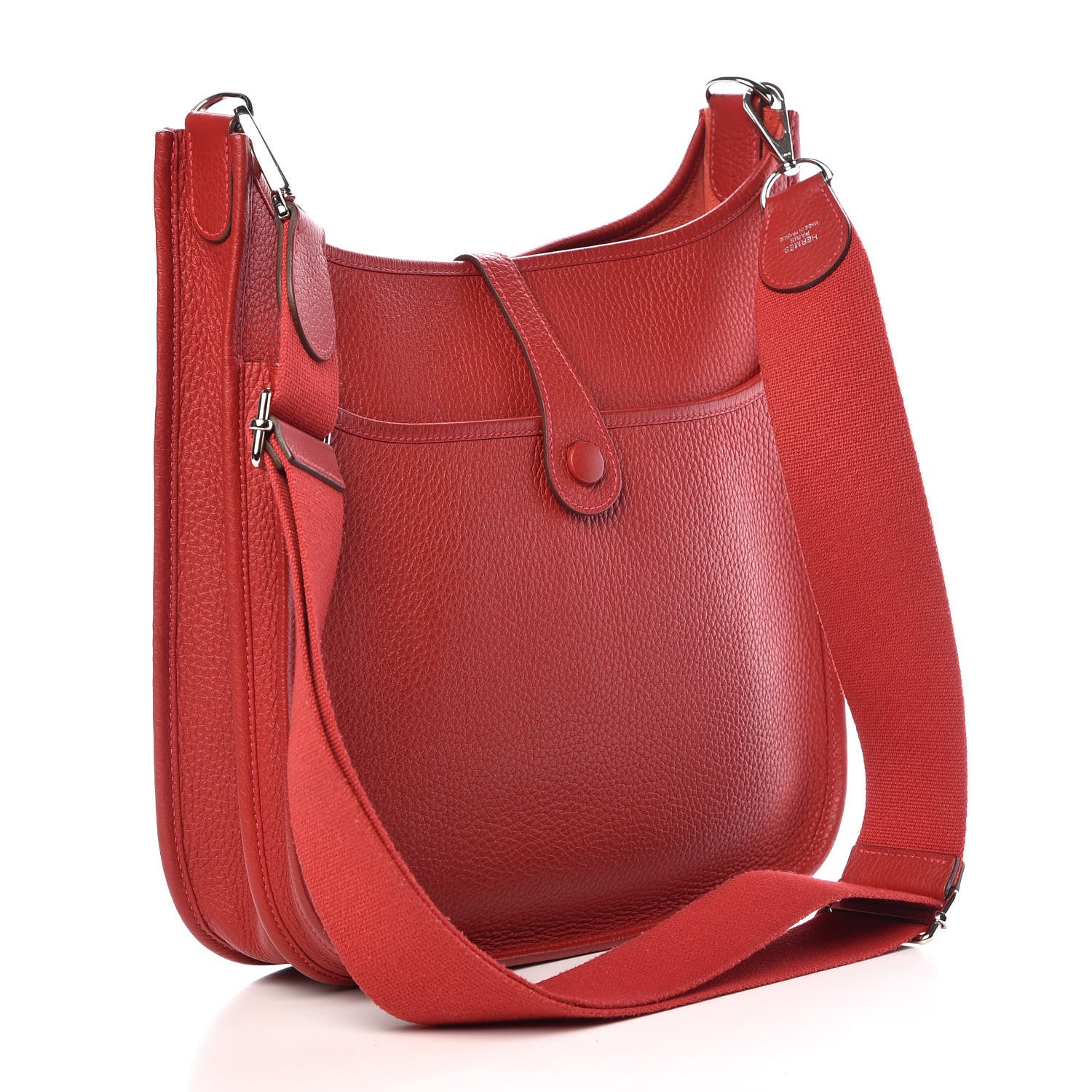 Hermes Taurillon Clemence Evelyne III PM Rouge Casaque 3 of 10