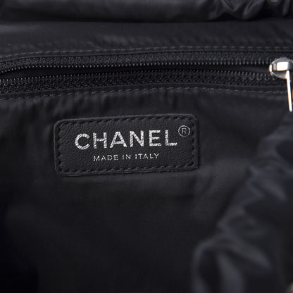 Chanel Wool Nylon Quilted Coco Neige Backpack Black Ecru 5 of 10