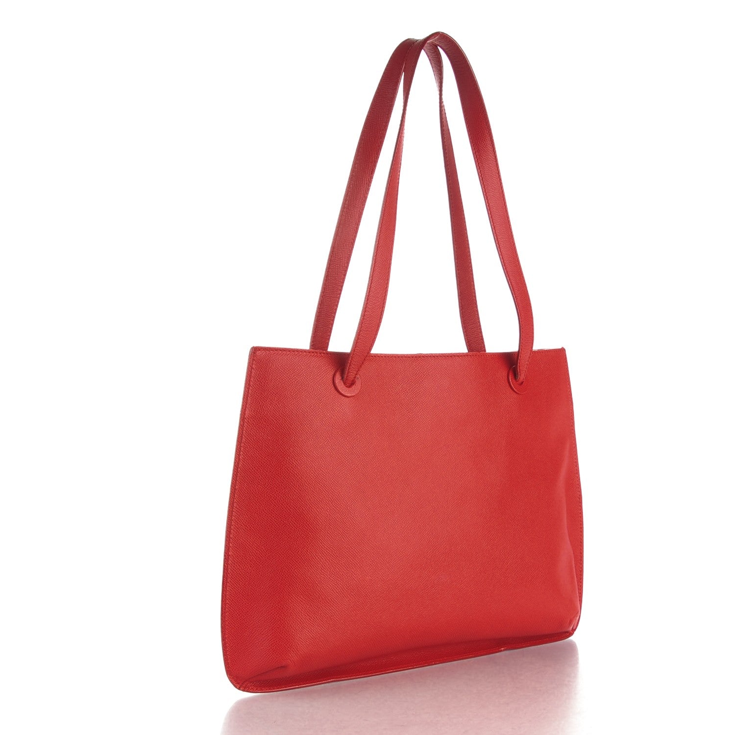 Chanel Grained Calfskin Shopping Tote Red 3 of 12