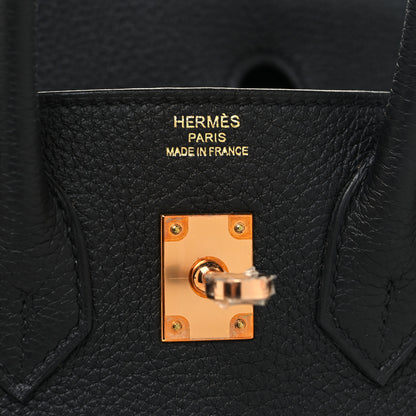 Hermes Togo Birkin 25 Black 6 of 13
