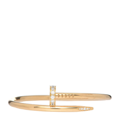 Cartier 18K Yellow Gold Diamond Juste Un Clou Bracelet 15 1 of 7