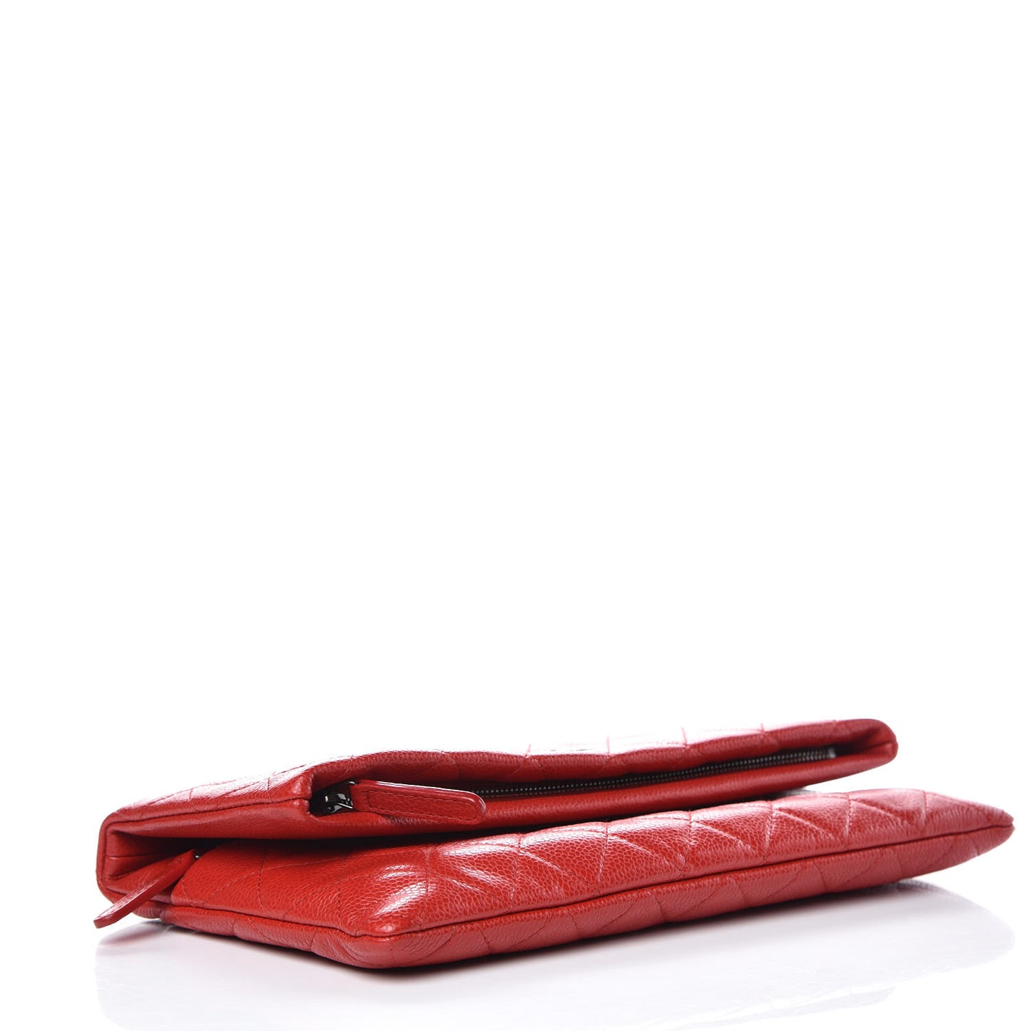 Caviar Quilted CC Beauty Clutch Red