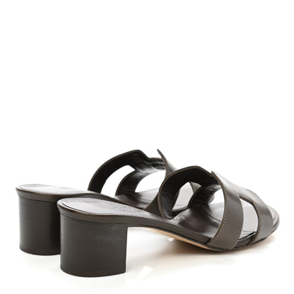 Hermes Calfskin Oasis Sandals 36 Tabac 4 of 10