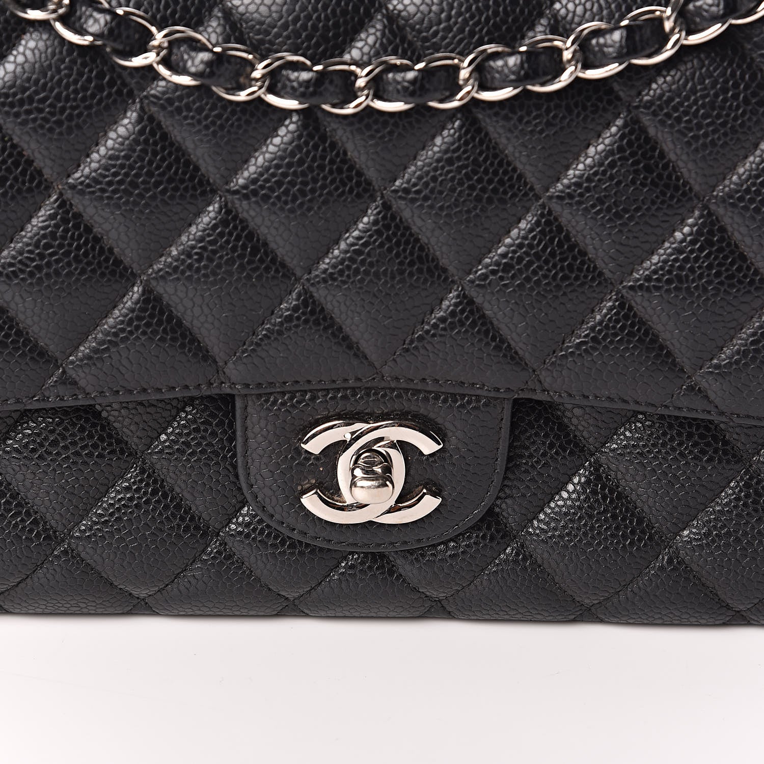 Chanel Caviar Quilted Medium Double Flap Black 12 of 12
