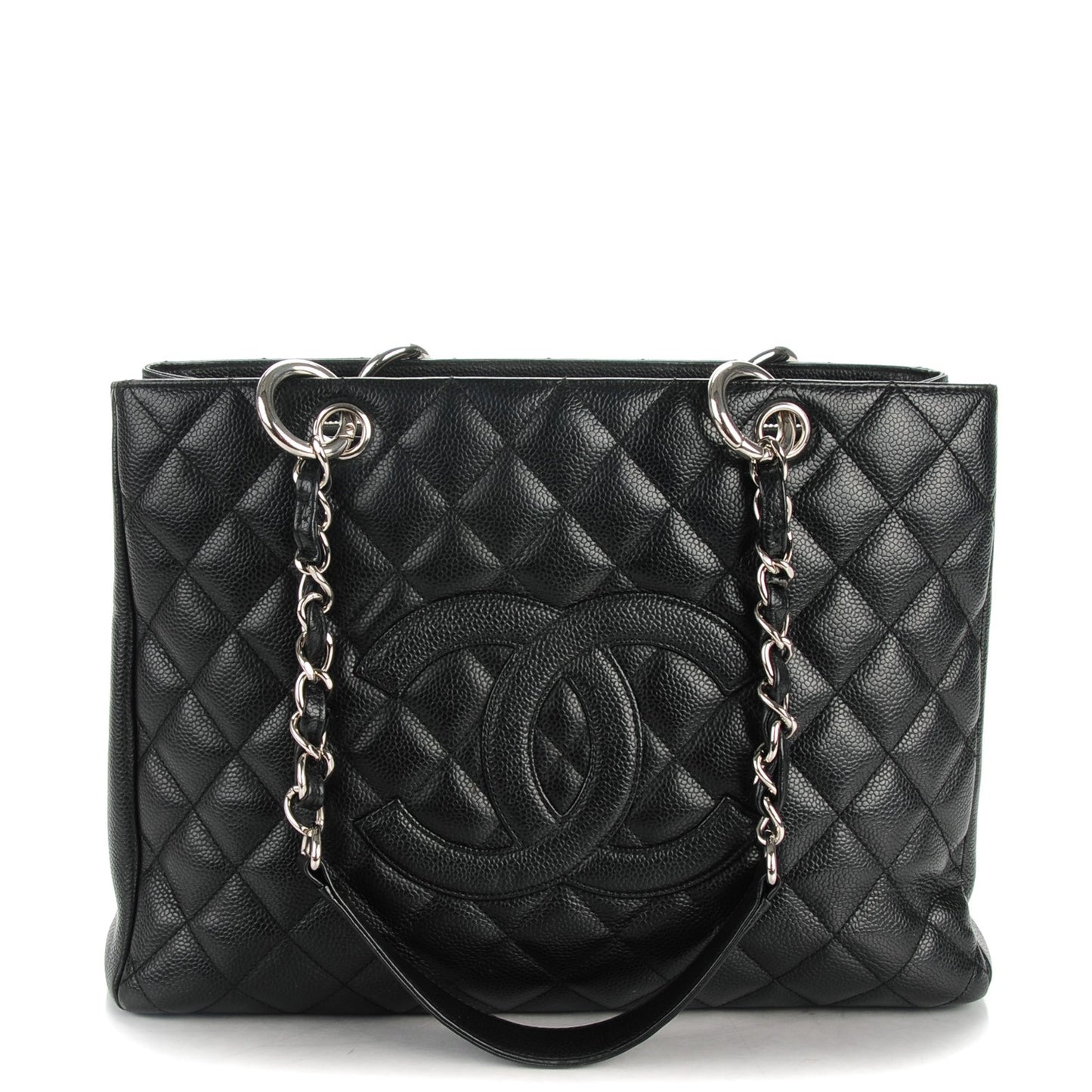 Caviar Quilted Grand Shopping Tote GST Black