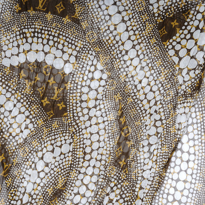 Louis Vuitton Cotton Monogram Kusama Infinity Dots Pareo Scarf White 5 of 7