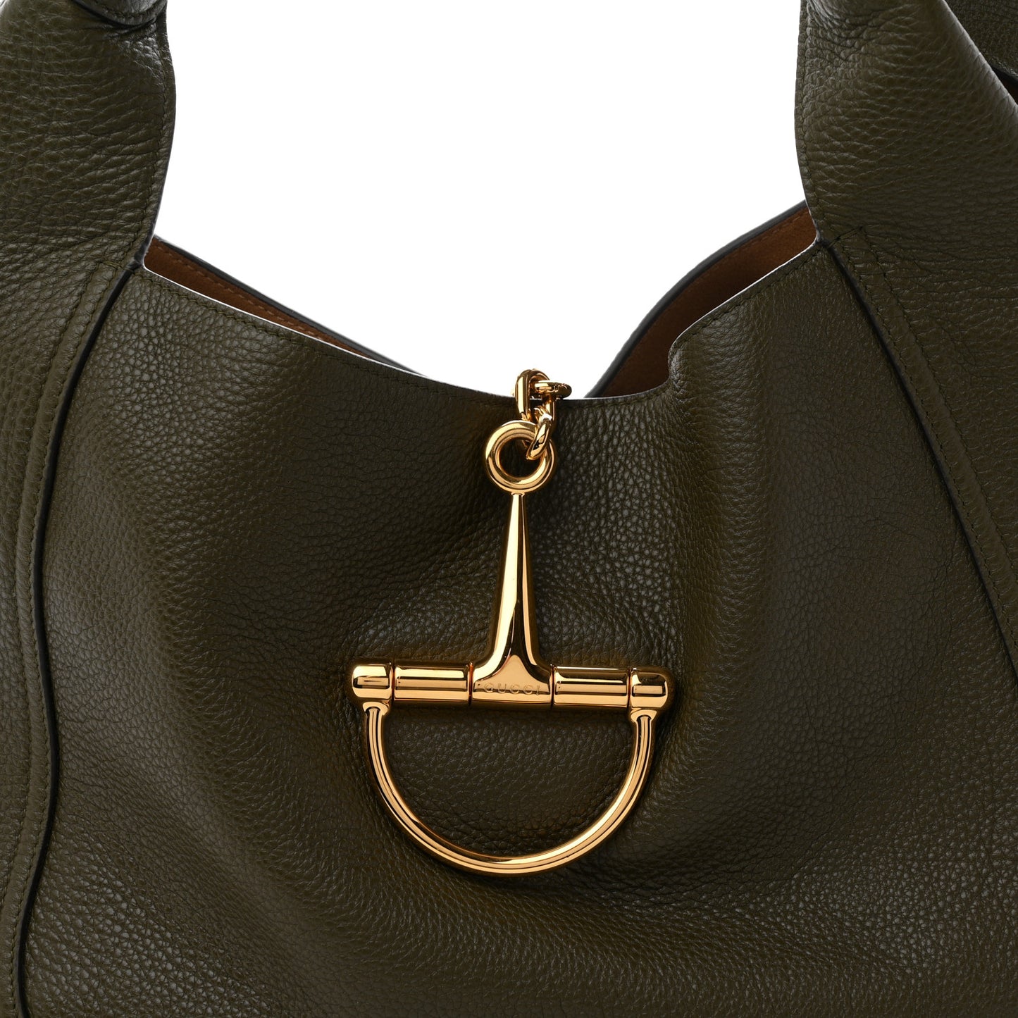 Grained Calfskin Softbit Maxi Shoulder Bag Forest Green