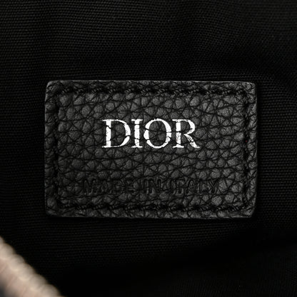 Christian Dior Grained Calfskin Mens Mini Saddle Bag Black 6 of 10