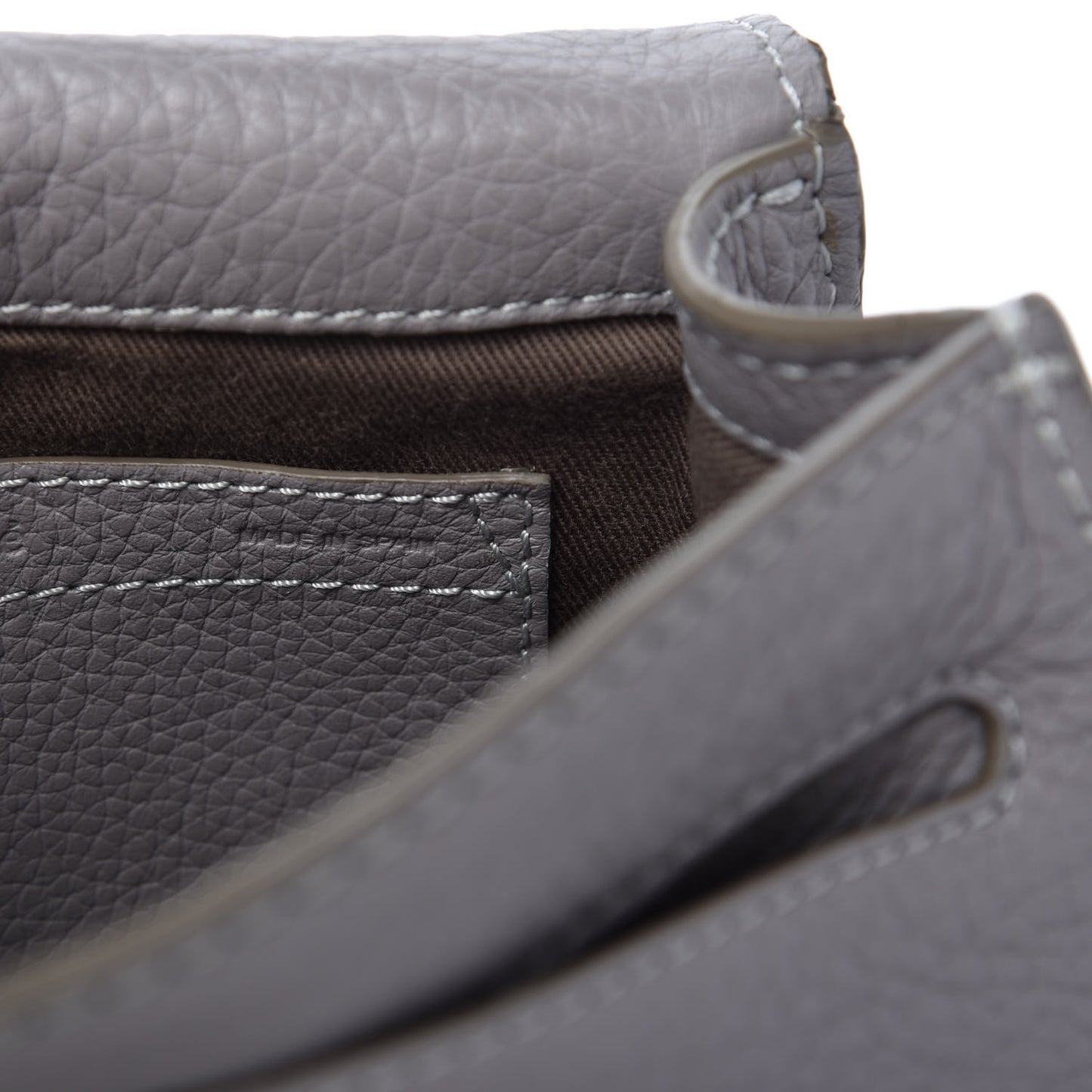 Calfskin Mini Marcie Round Crossbody Bag Cashmere Grey