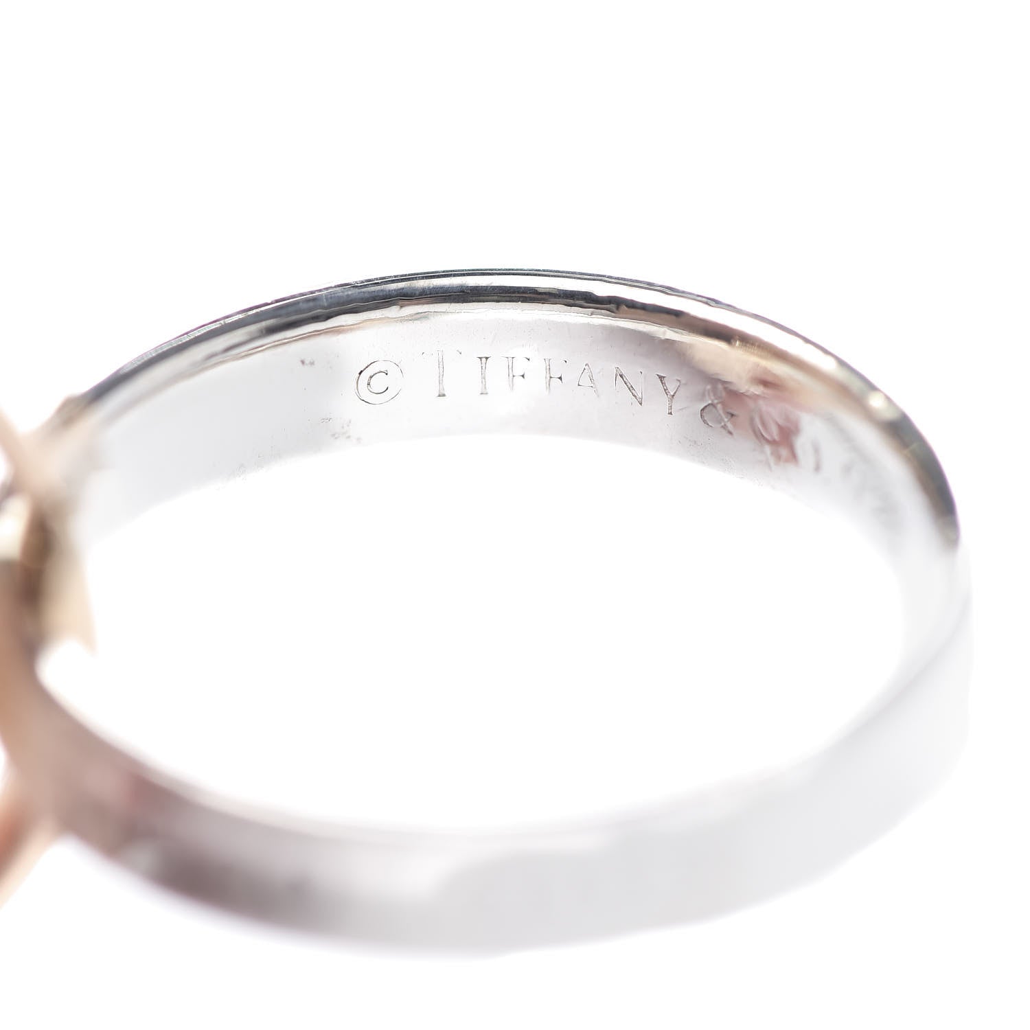 Tiffany 18K Rose Gold Sterling Silver 1837 Interlocking Circles Ring 47 4 4 of 6