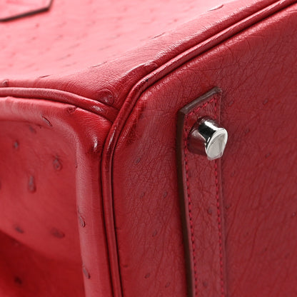 Hermes Ostrich Birkin 30 Rouge Vif 10 of 11