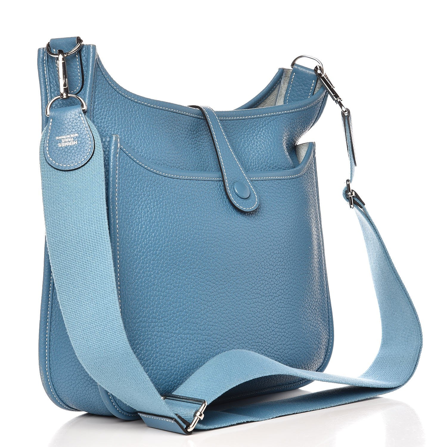 Hermes Taurillon Clemence Evelyne III PM Blue Jean 3 of 8
