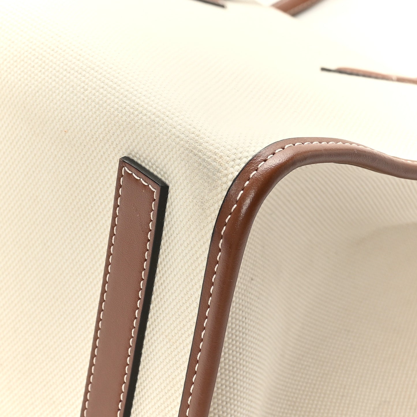 Canvas Smooth Calfskin Medium Two Tone Freya Tote Brown