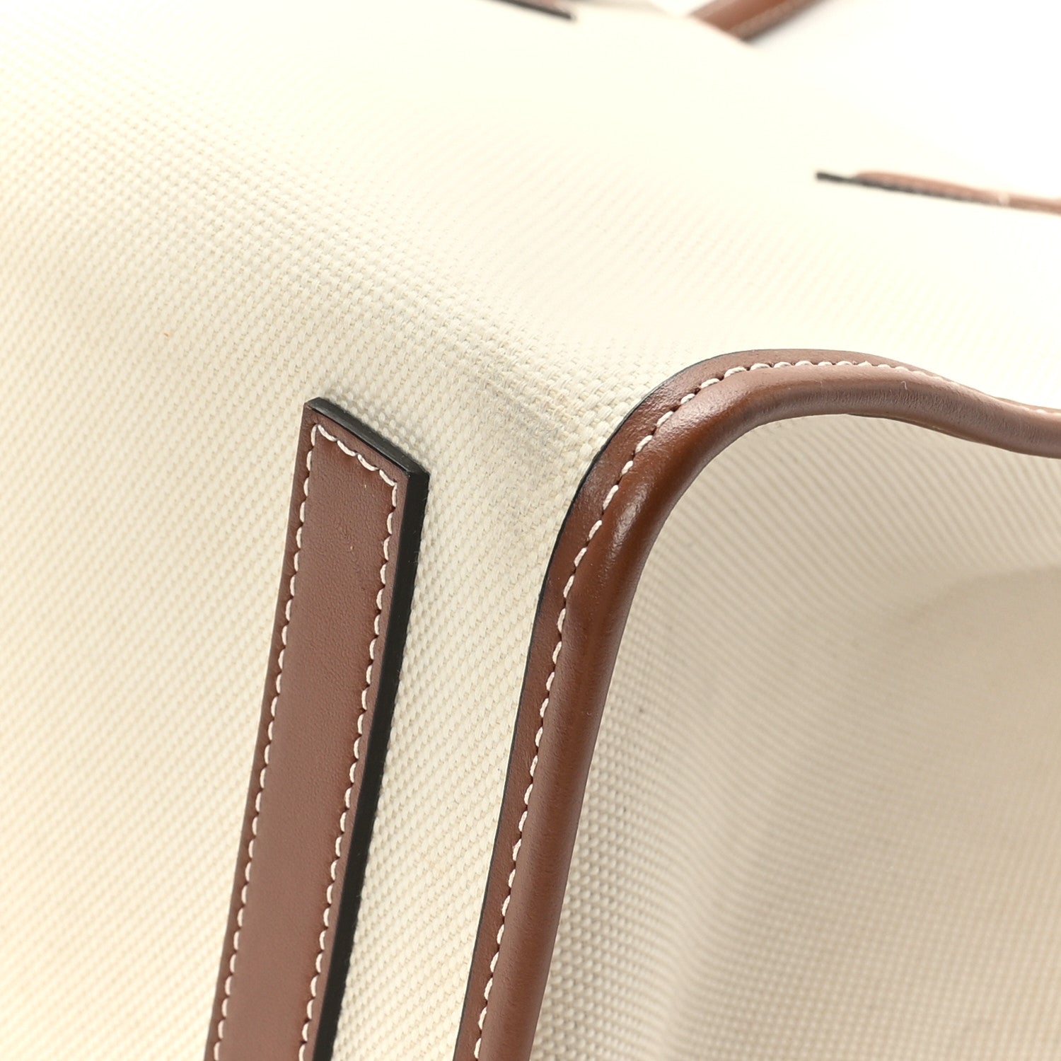 Burberry Canvas Smooth Calfskin Medium Two Tone Freya Tote Brown 10 of 11