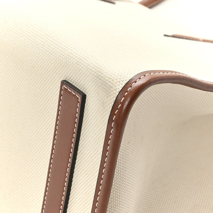 Burberry Canvas Smooth Calfskin Medium Two Tone Freya Tote Brown 10 of 11