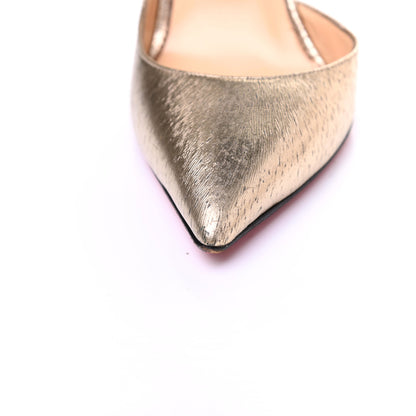 Christian Louboutin Metallic Laminato Animal Print Iriza 100 Pumps 39 Platine 16 of 16