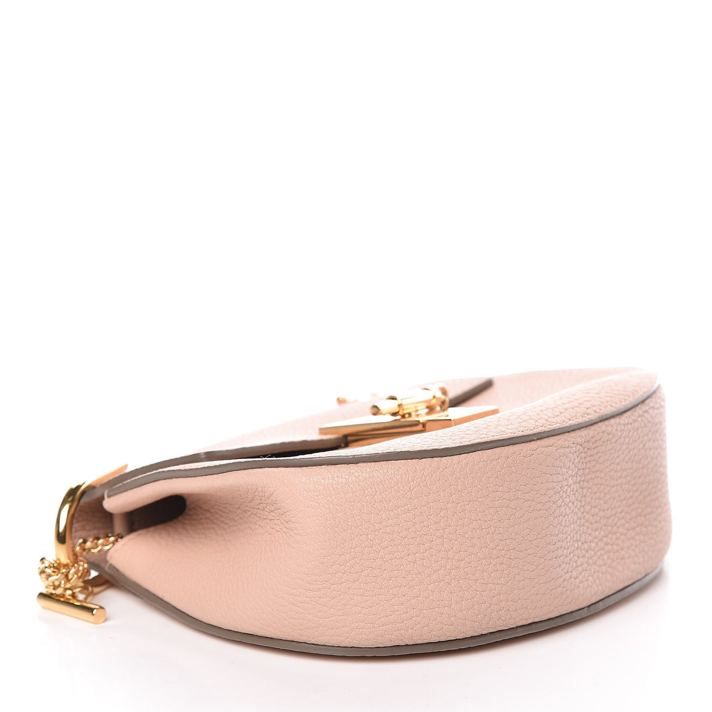 Grained Lambskin Mini Drew Shoulder Bag Cement Pink