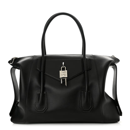 Givenchy Smooth Calfskin Medium Antigona Lock Duffle Bag Black 1 of 10