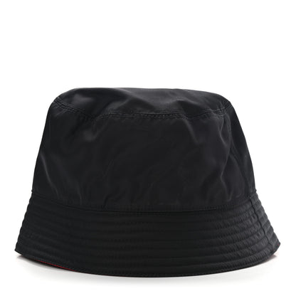 Prada Nylon Bucket Hat S Black Rosso 6 of 10