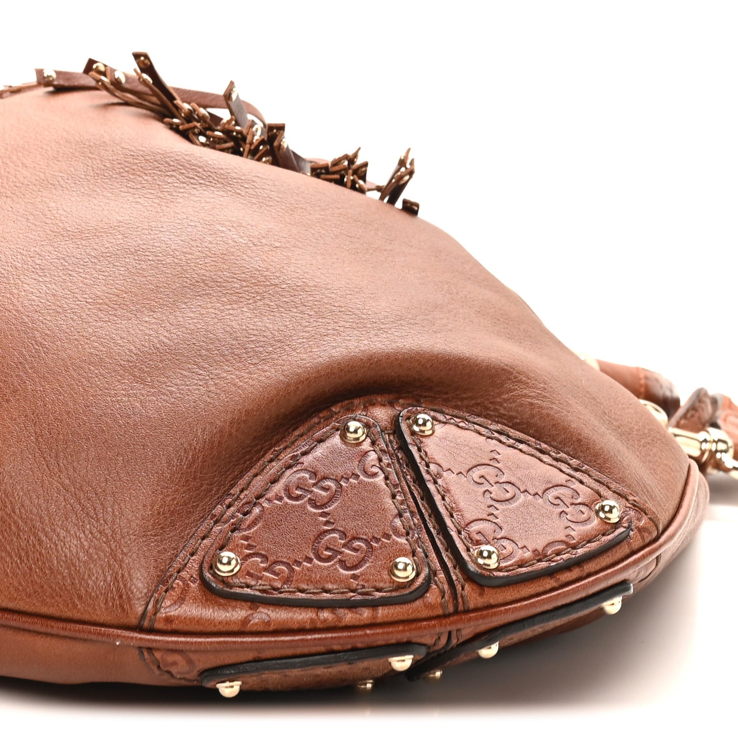 Calfskin Guccissima Large Indy Top Handle Hobo Brown