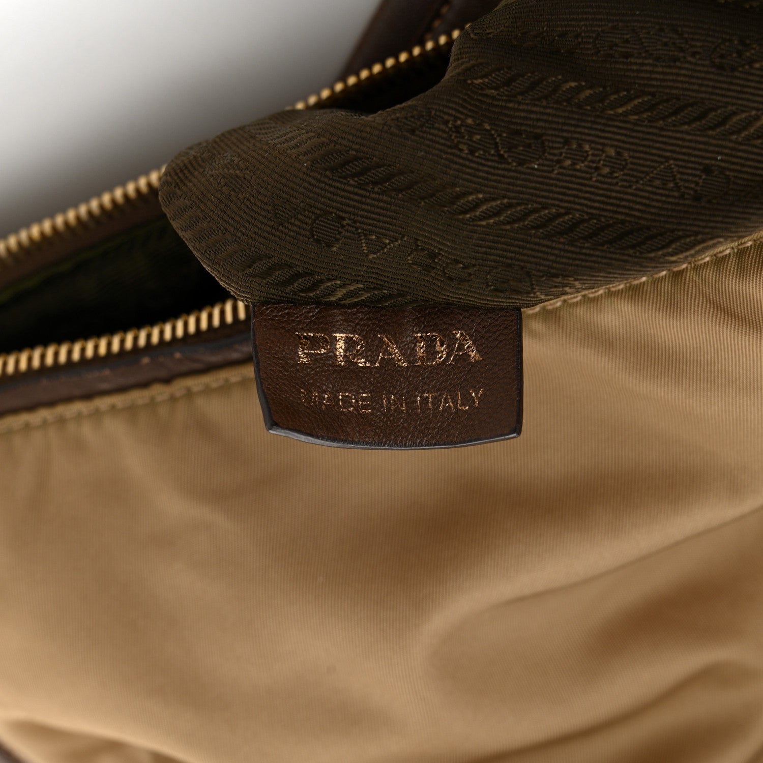 Prada Tessuto Nylon Vitello Daino Satchel Tabacco 6 of 12