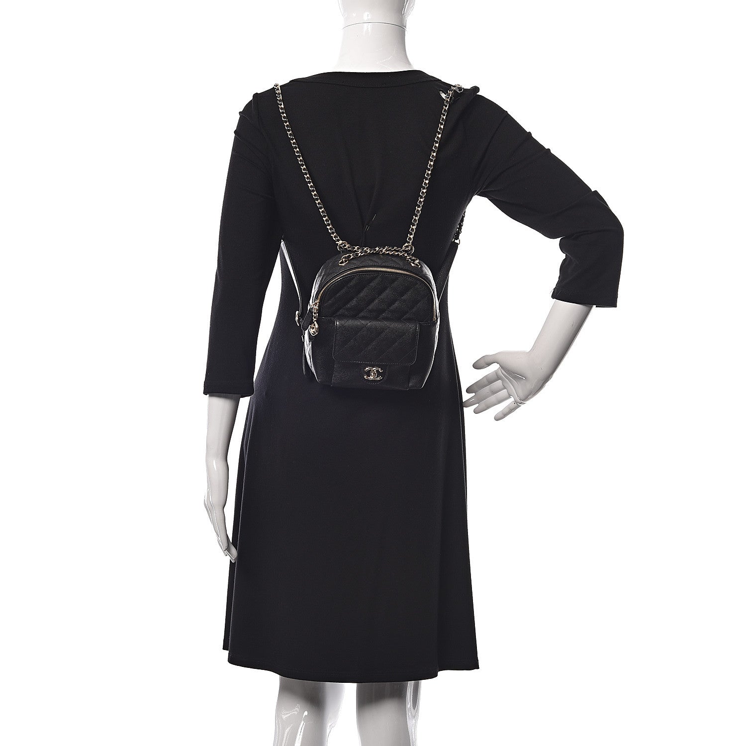 Chanel Caviar Quilted Small CC Day Backpack Black 2 of 9