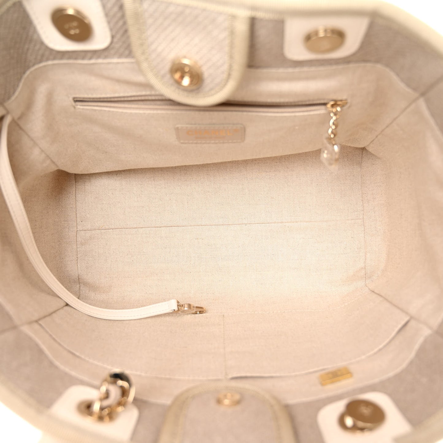 Mixed Fibers Small Deauville Tote White