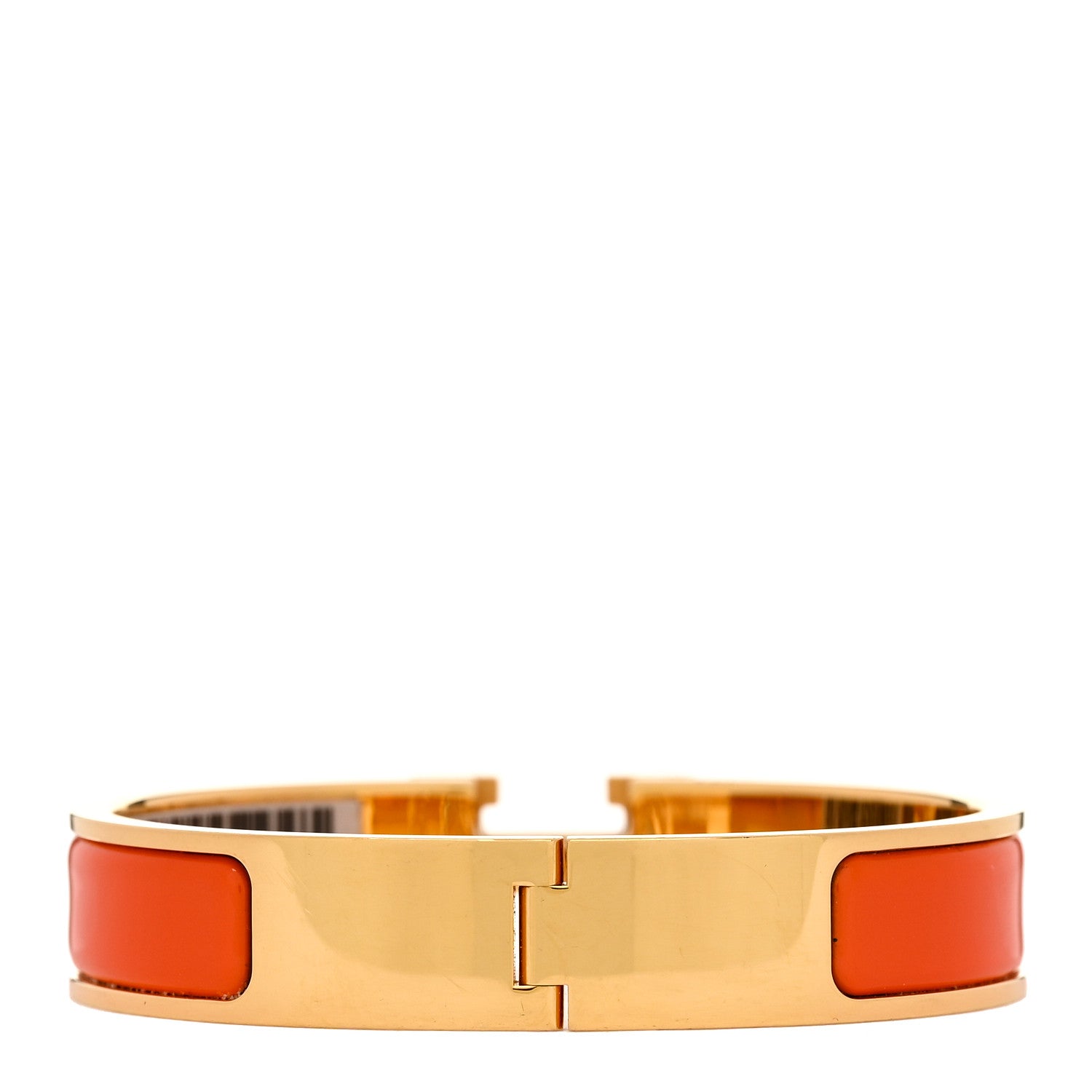 Hermes Enamel Narrow Clic Clac H Bracelet PM Orange 2 of 4