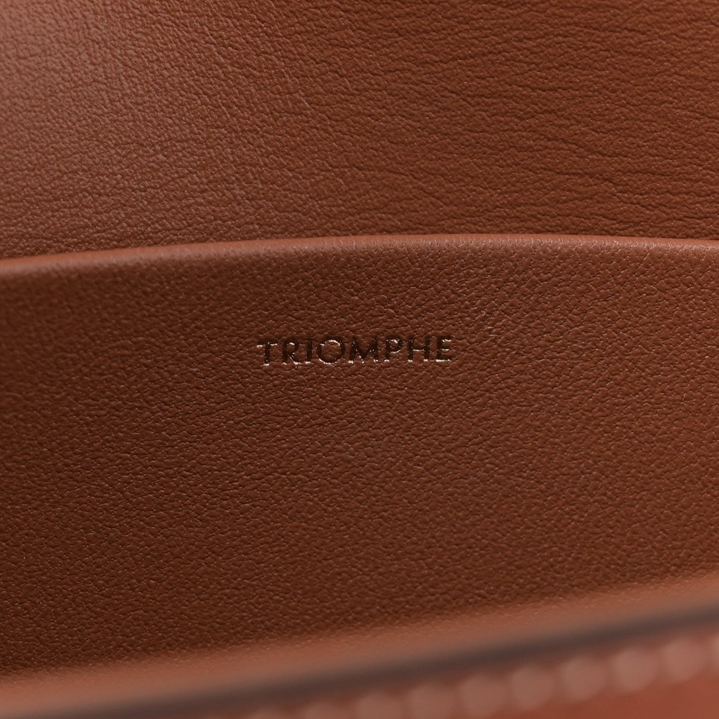 Natural Calfskin Triomphe Shoulder Bag Tan