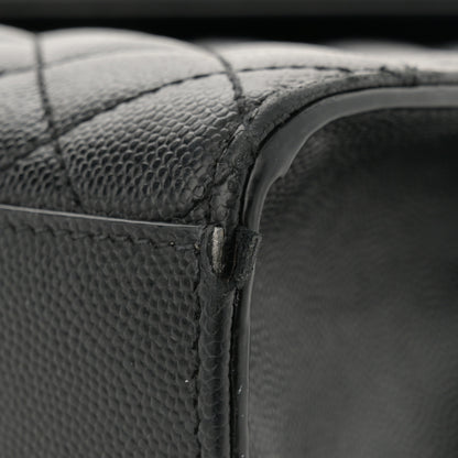 Saint Laurent Grain De Poudre Large Tri-Quilt Monogram Satchel Black 14 of 15