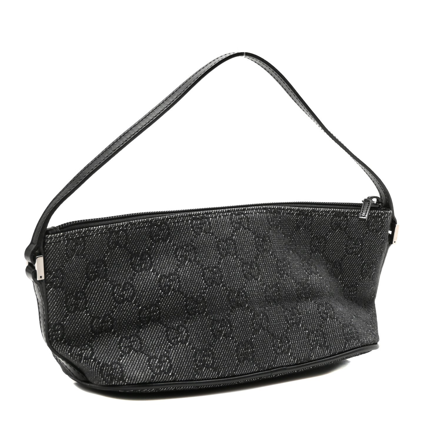 Denim Monogram Boat Pochette Black