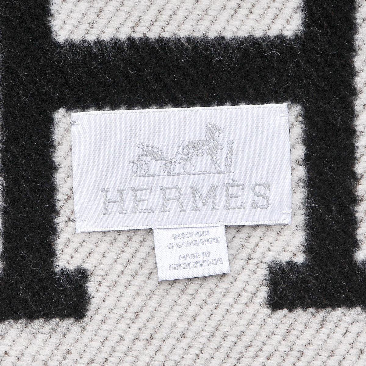 Wool Cashmere Avalon Blanket Ecru Gris Fonce