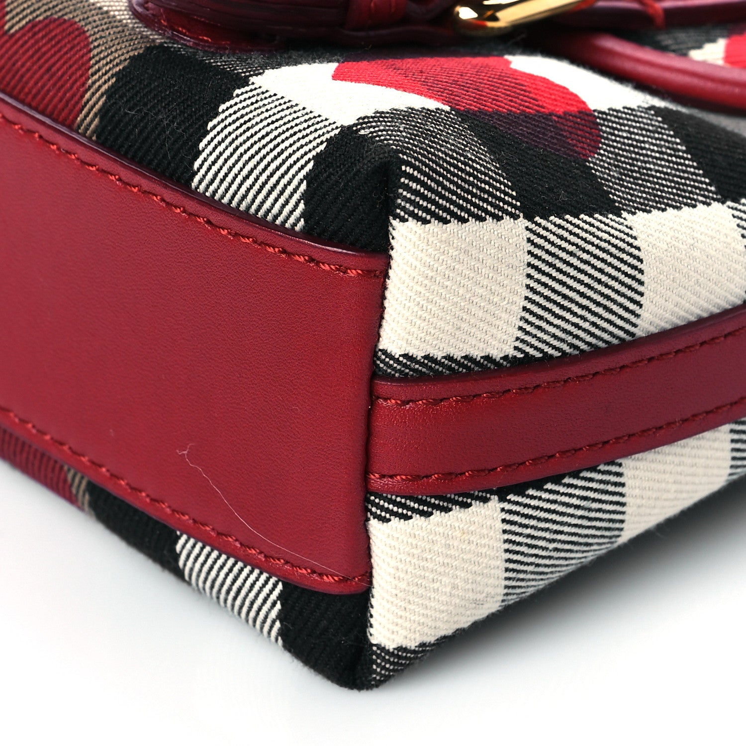 Burberry Horseferry Check Heart Print Crossbody Flap Parade Red 10 of 11