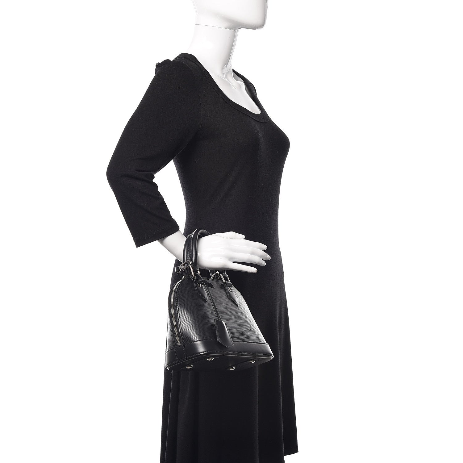Louis Vuitton Epi Alma BB Black 3 of 10