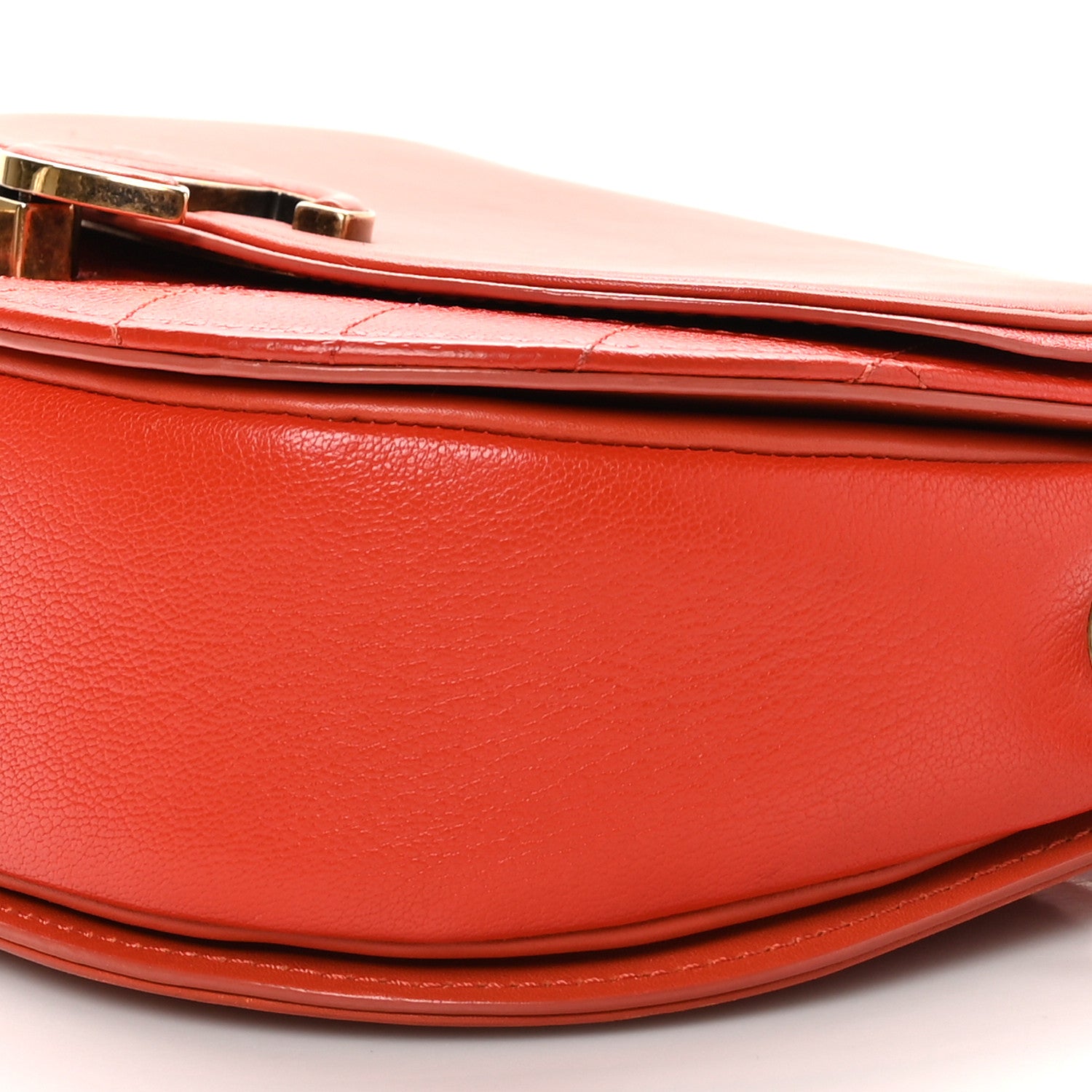 Chanel Shiny Calfskin Goatskin Quilted Small Coco Curve Messenger Flap Red 10 of 10
