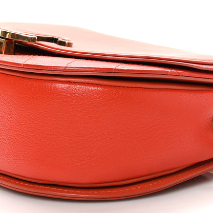 Chanel Shiny Calfskin Goatskin Quilted Small Coco Curve Messenger Flap Red 10 of 10