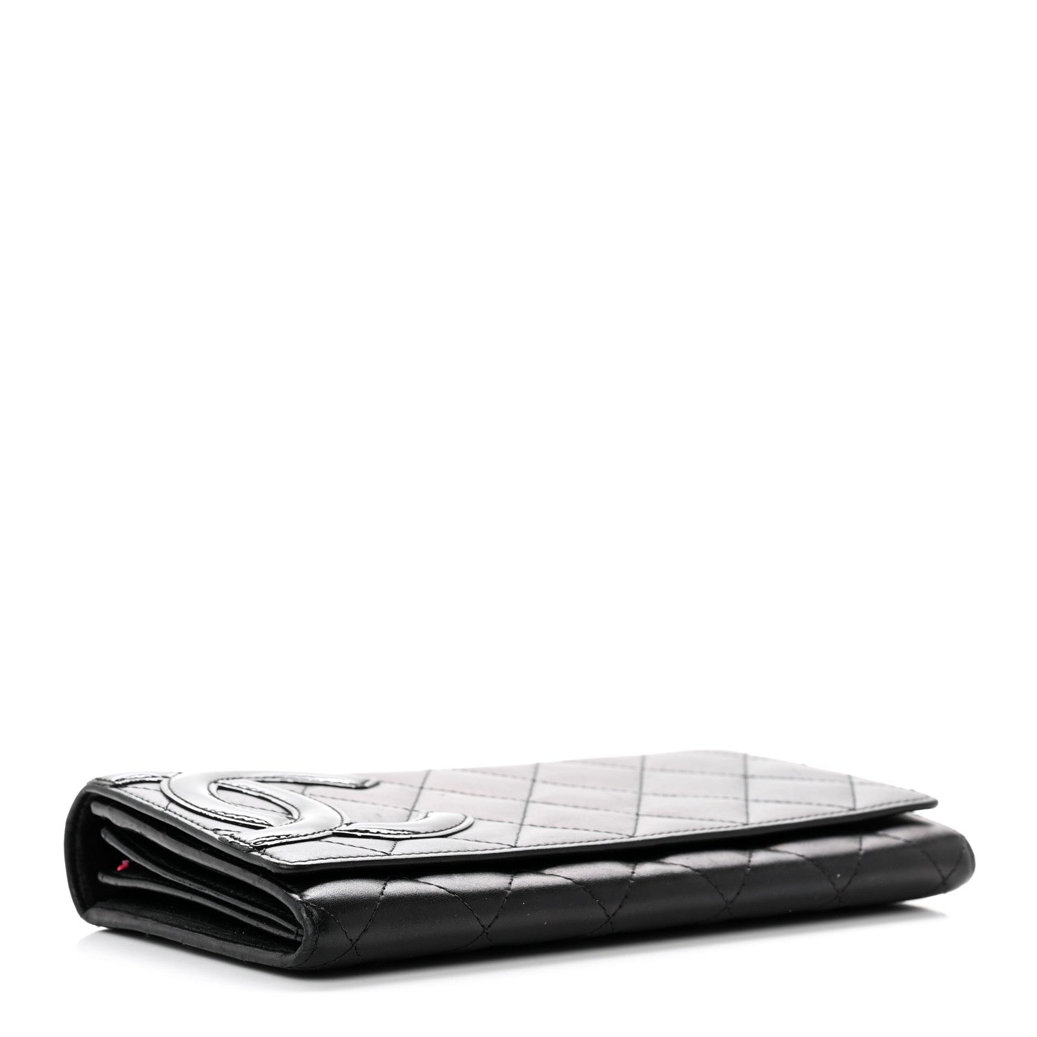 Chanel Calfskin Quilted Cambon Gusset Flap Wallet Black 4 of 8