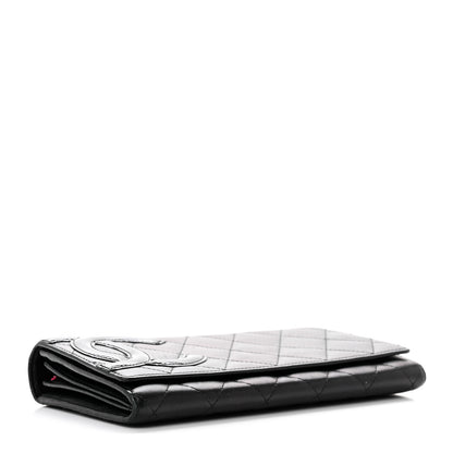 Chanel Calfskin Quilted Cambon Gusset Flap Wallet Black 4 of 8