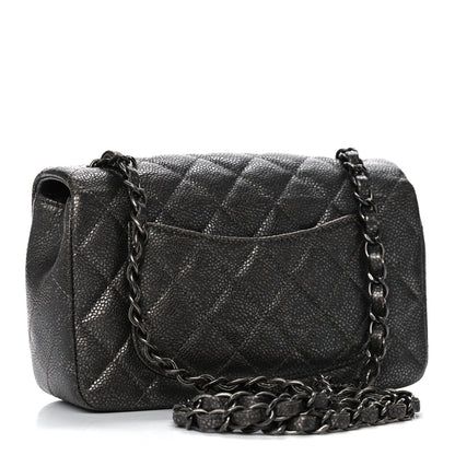 Chanel Metallic Caviar Quilted Mini Rectangular Flap Black 2 of 11