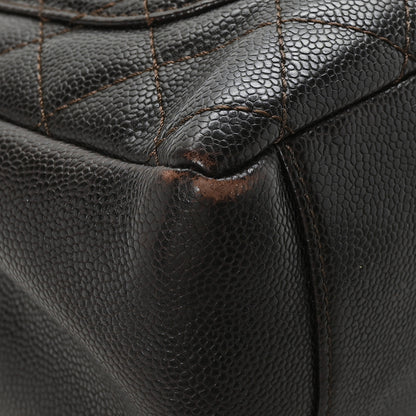 Chanel Caviar Quilted Grand Shopping Tote GST Dark Brown 11 of 13
