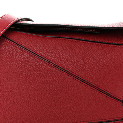Loewe Grained Calfskin Small Puzzle Bag Rouge 8 of 18