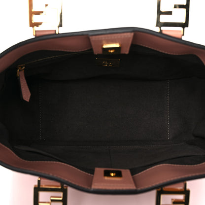 Fendi Vitello Glacier Small FF Tote Rosa Bourbon 7 of 9