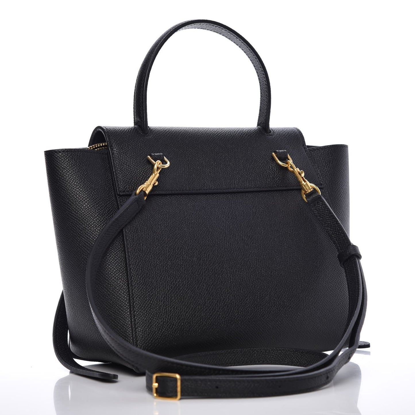 Grained Calfskin Nano Belt Bag Black
