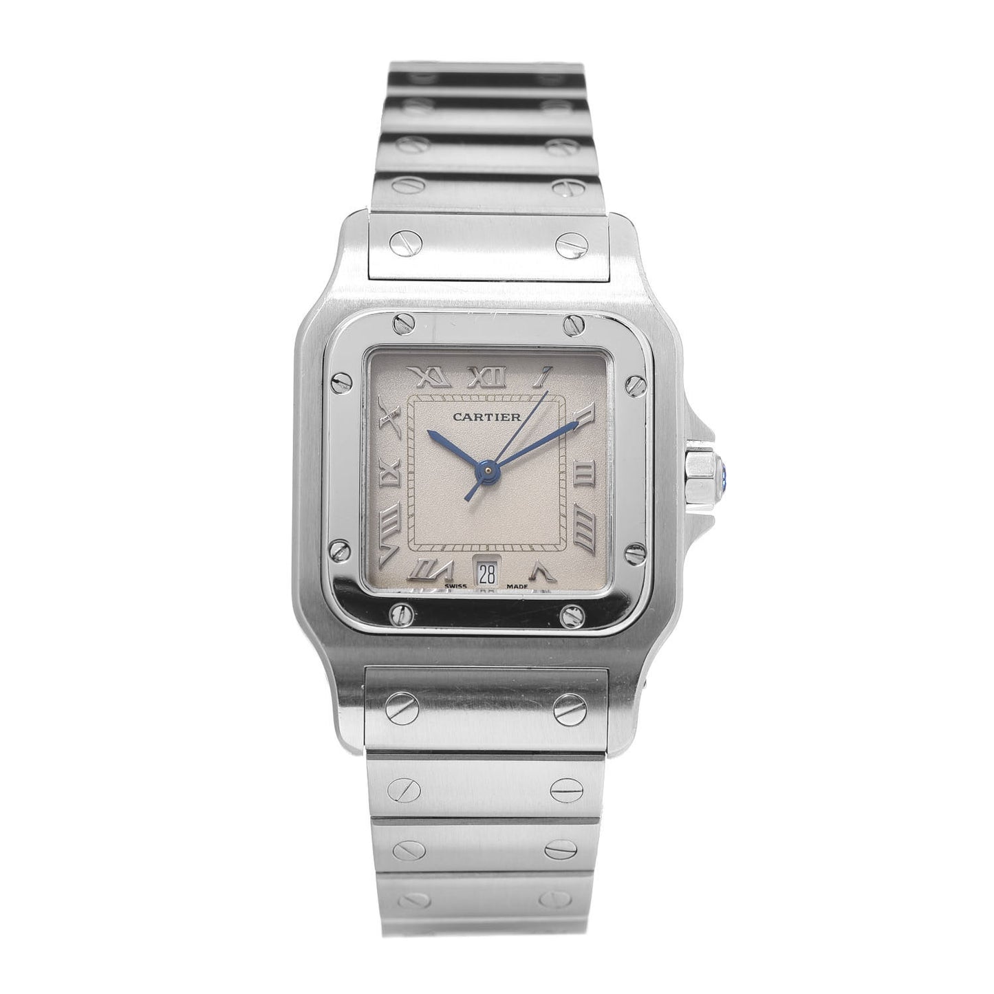 Stainless Steel 29mm Santos De Galbee Quartz Watch