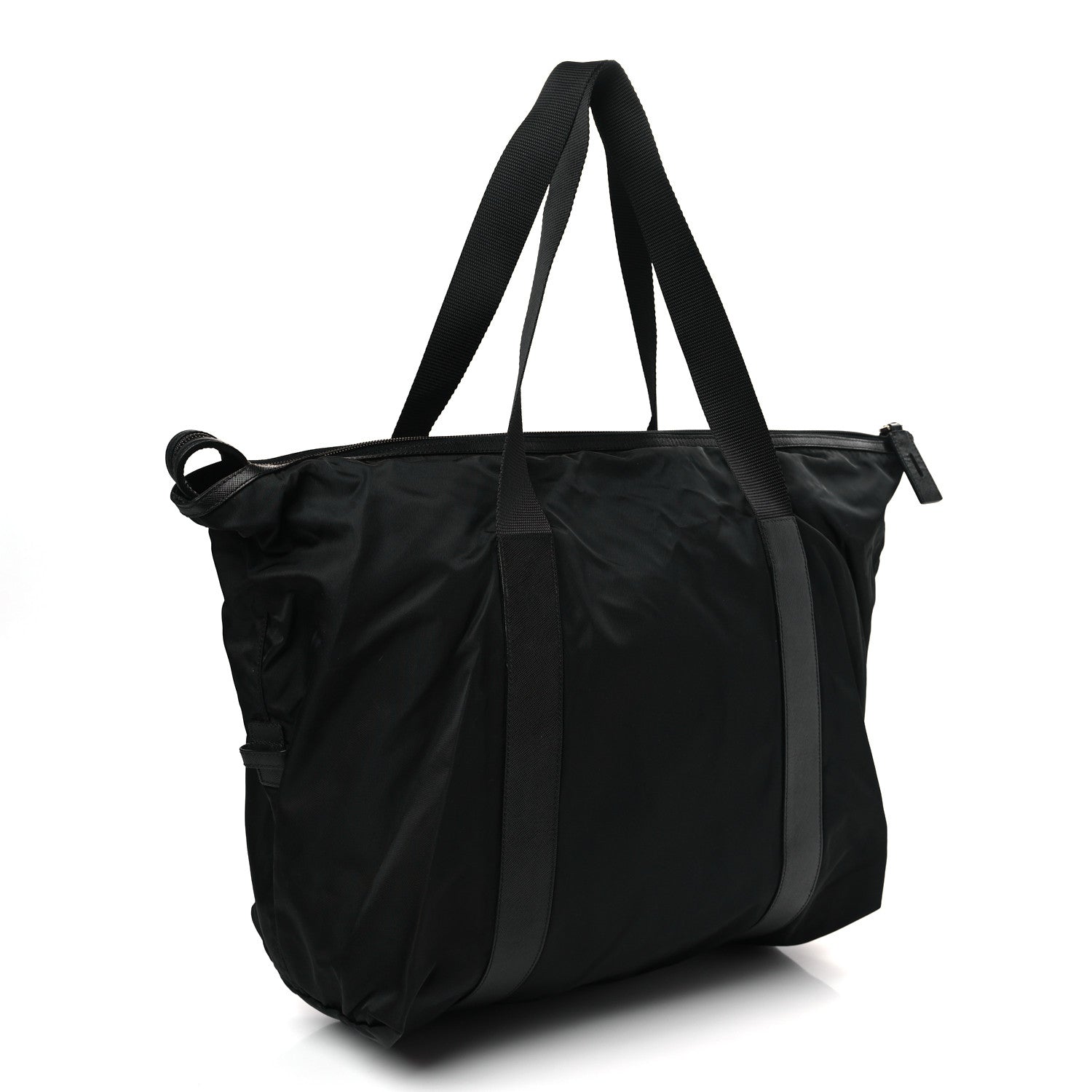 Prada Tessuto Nylon Saffiano Tote Black 3 of 8