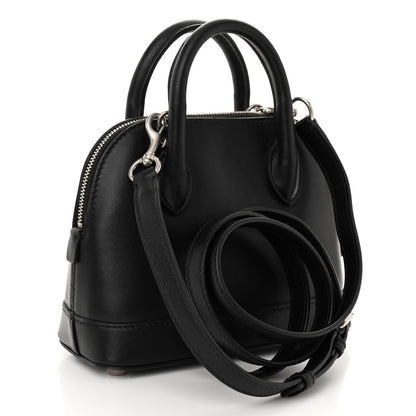 Balenciaga Calfskin Gothic Logo XXS Ville Top Handle Bag Black White 3 of 10
