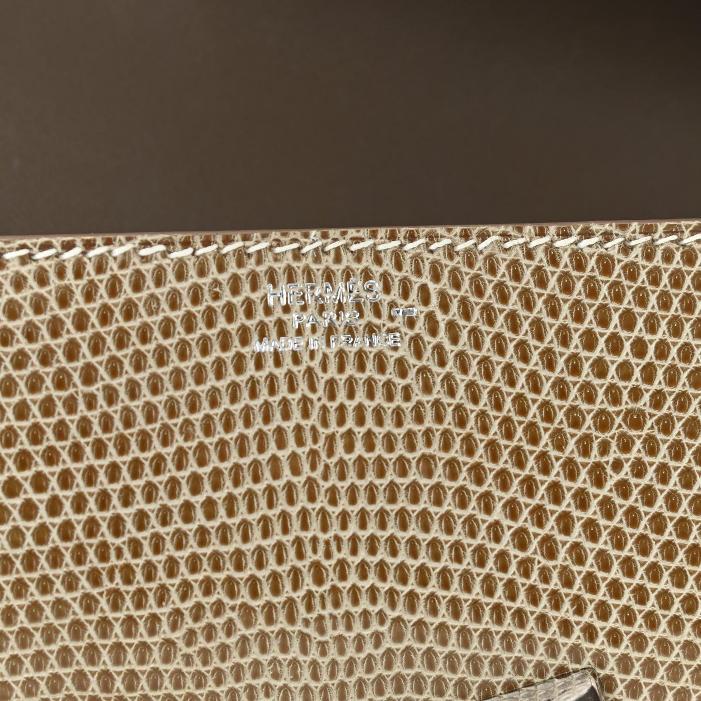 Lizard Egee Clutch Ficelle